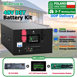 ชุดแบตเตอรี่ LiFePO4 DIY 48V 16S สำหรับ EU พร้อมกล่องและระบบจัดการแบตเตอรี่ JK V19 BMS 250A พร้อมเบรกเกอร์ สำหรับเซลล์แบบแท่งปริซึมขนาด 280Ah~330Ah สำหรับใช้ในบ้าน - Product Image 1