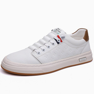 Chaussures décontractées blanches pour hommes, tendance, à bout rond, respirantes, semelle en caoutchouc, baskets mode été - Product Image 5