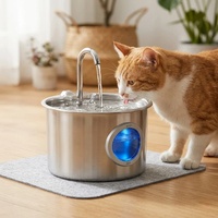 Fontaine à eau pour animaux de compagnie en acier inoxydable 304, distributeur d'eau automatique pour chat, grande capacité de 3,2 L, fontaine à eau ultra-silencieuse pour chien