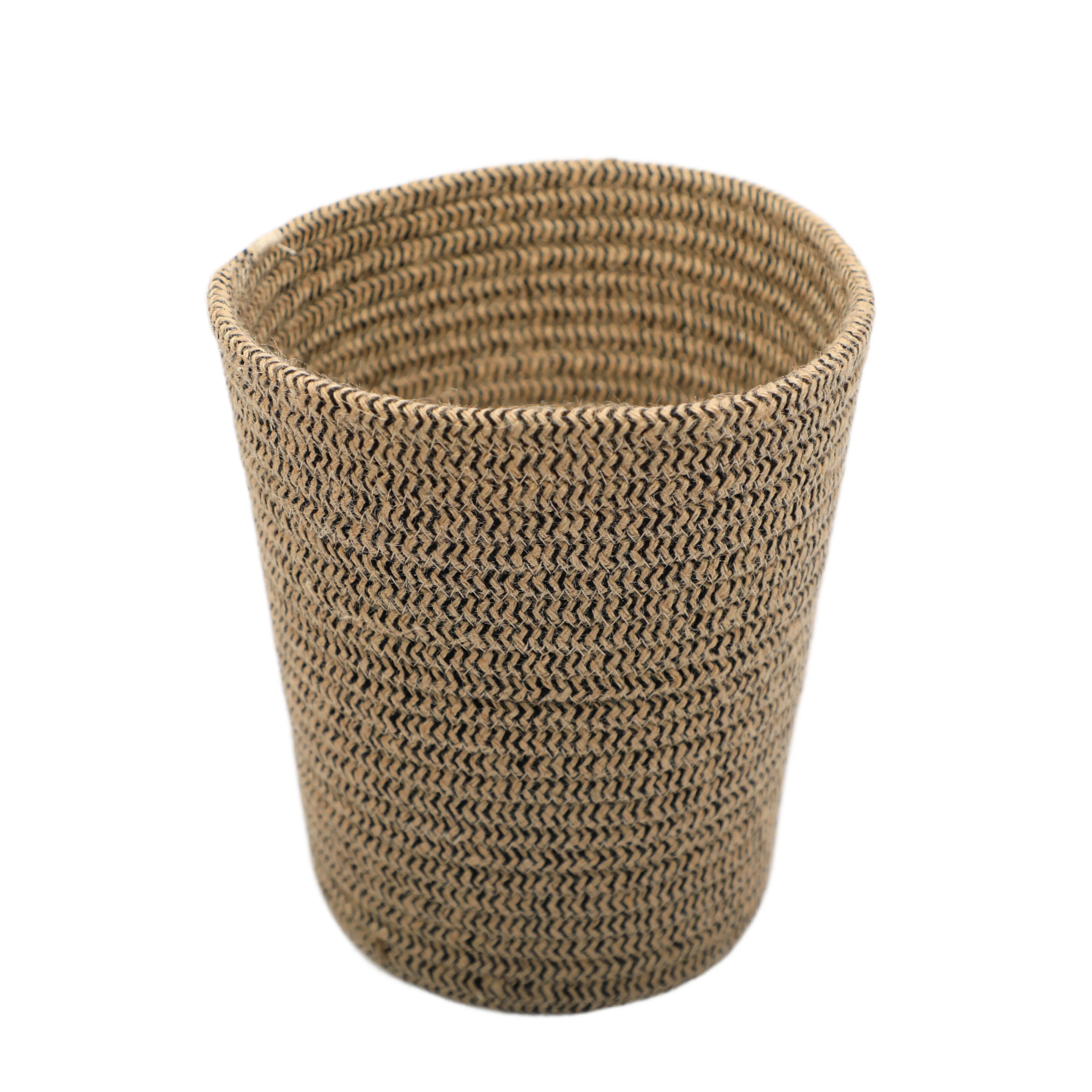 Indoor practical Knitted Storage Cotton Rope Basket Extra Large Convenient collection Cotton Rope Basket