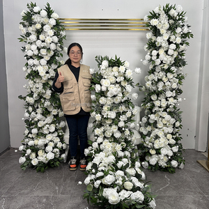 Hoa Á hậu sắp xếp trang trí đám cưới màu đỏ hoa lụa nhân tạo - Product Image 6