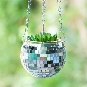 <span class=keywords><strong>Maceta</strong></span> Moderna Creativa Estilo Europeo con Espejo Reflectante, Superficie de Espejo, Ecológica, Duradera, de Plástico y Vidrio, para Interiores, Hogar y Jardín - Product Image 3