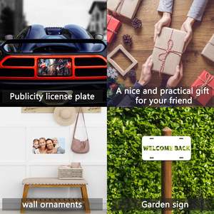 التسامي الحراري لوحة ترخيص سيارة فارغة الألومنيوم أربعة حفرة نقل الحرارة الطباعة مخصص ديكور المنزل علامة تحذير - Product Image 5