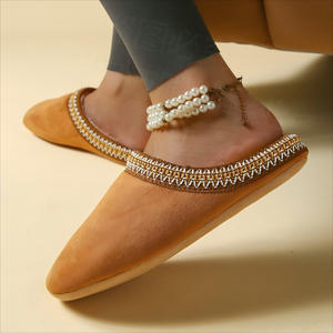 Chaussons tendance pour femmes, en coton pelucheux et toile, pour intérieur et extérieur, toutes saisons, chauds, grande taille, populaires - Product Image 2