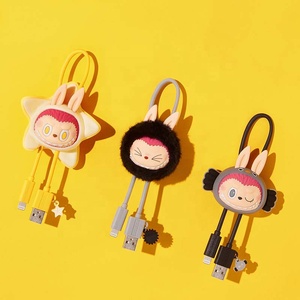 Para Labubu <span class=keywords><strong>Drunk</strong></span> <span class=keywords><strong>Love</strong></span> at the Seaside Series Data Cable Blind Box para iPhone y Type-C Categoría de producto místico - Product Image 3