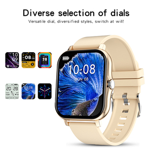 LIGE BW0242 Şampanya Rengi Silikon Akıllı Saat Erkekler ve Kadınlar için Arama Yapma Müzik Çalar Nabız Ölçer IOS Android Giyilebilir Cihazlar - Product Image 3