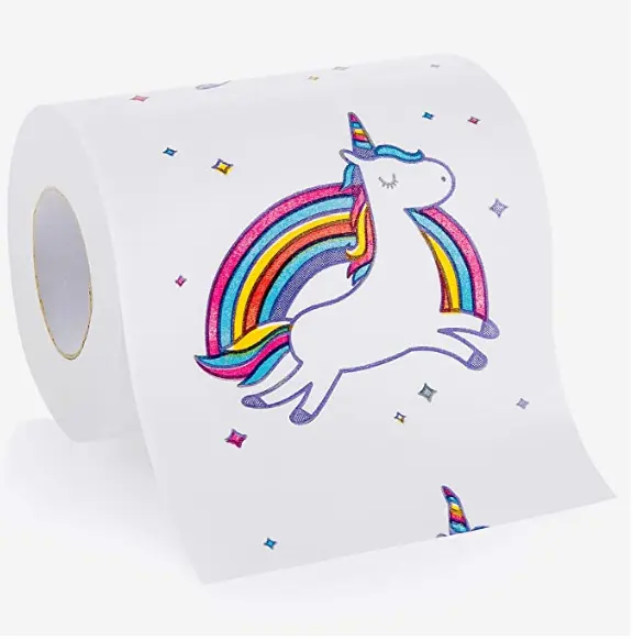 Carta igienica stampata personalizzata con carta igienica con stampa arcobaleno