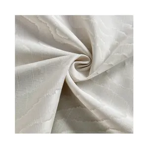 Yeni tasarım düz stil Polyester karartma kumaşı jakarlı perde kumaşı