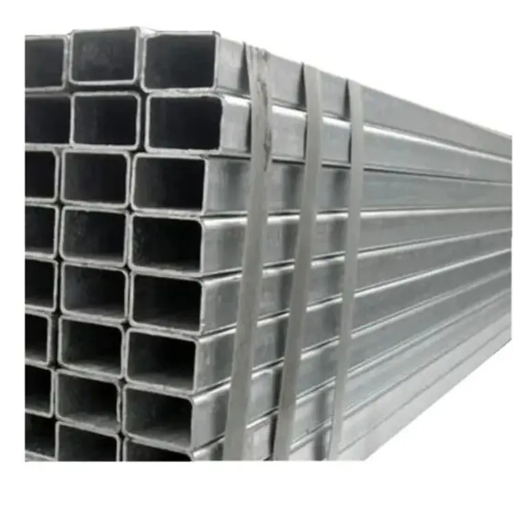 AX çelik grubu! 150x50 75*75*3.3mm sıcak daldırma galvanize köşeli boru düşük fiyat ile
