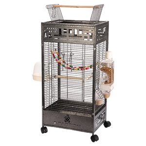 Peony feng büyük Metal kuş kafesi şakayık ve Budskin papağan manzara nakış düğmesi kapatma tipi çin Villa kuş tarzı - Product Image 1