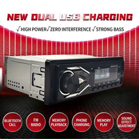 Radio FM para Auto de Alta Potencia 7388 con Control por Aplicación MP3, Reproductor TF y USB, Compatible con Múltiples Formatos de Audio, Iluminación de Teclado Colorida