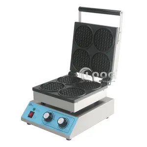 Fabrika fiyat pişirme ekipmanları Mini kare waffle makinesi 4 ızgara waffle yapma makinesi yuvarlak pasta şekli waffle makinesi