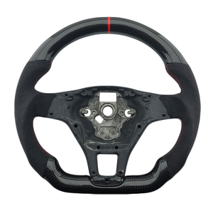 Volante de Alcantara y Carbono de Calidad para Volkswagen R-line Passat Golf Jetta Tiguan Polo Bora Arteon 2010-2025 - Product Image 1