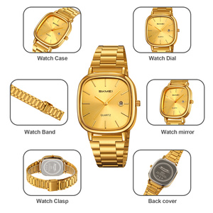 Montre chronographe carrée pour homme, montre-bracelet de luxe en acier inoxydable, montre à quartz étanche 30M - Product Image 2