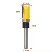 Lot de 4 fraises à profil en carbure cémenté avec revêtement TiCN, queue de 1/4 pouce, pour fraisage de profilage et de nivellement, fraises à tenon, OEM
