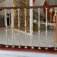 Garde-corps en acier inoxydable de conception moderne personnalisée, garde-corps en fer forgé, main courantes de villa, rampes d'escalier en métal, rampes