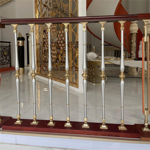 Barandilla de columna de hierro forjado de acero inoxidable de diseño moderno personalizado, pasamanos de Villa, barandillas de escalera de Metal, barandillas - Product Image 5