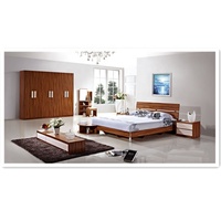 Ensemble de meubles de chambre à coucher modernes, lit double de luxe au design moderne, avec coiffeuse et armoire