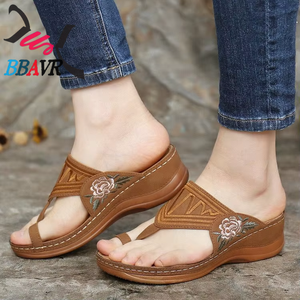 Sandalias de Moda Negras para Mujer, Chanclas de Verano con Punta Abierta, Sandalias Flip-Flop para Mujer - Product Image 4
