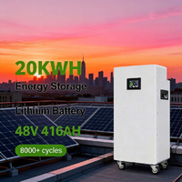 Batterie de stockage d'énergie solaire LiFePO4 pour usage domestique, sur pied, 48V 200Ah 300Ah 10Kwh 15Kwh, pack de batteries empilables