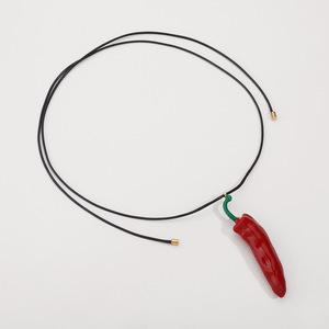 Collier superposé en émail imitation légumes, style européen et américain, design simple, avec pendentif mignon en forme de piment rouge YEHHY - Product Image 3