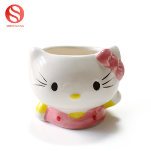 Jardín flor florero decorativo <span class=keywords><strong>de</strong></span> dibujos animados <span class=keywords><strong>Hello</strong></span> <span class=keywords><strong>Kitty</strong></span> <span class=keywords><strong>de</strong></span> cerámica suculentas Macetas - Product Image 4