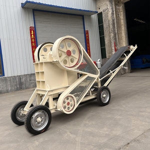 Tragbarer kleiner mobiler elektrischer Radbrecher-Förderband für Steinbrecher - Product Image 1