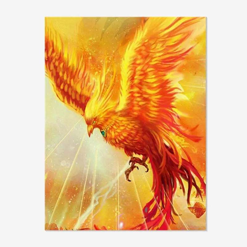 Custom Photo Mural Art Home Decor Abstract Fire Phoenix DIY 5D Diamond Painting Wall Paintings Cross Stitch Kits OEM/ODM