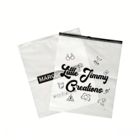 Sacs en plastique polyéthylène personnalisés de haute qualité, noirs mats, avec fermeture éclair givrée en PVC, pour l'emballage de vêtements