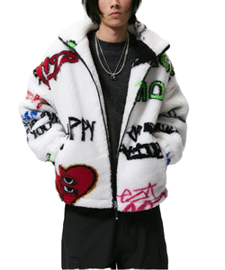 Men’s Split Leather Polyester Jacket Casual Fashion Outerwear OEM - Product Image 2