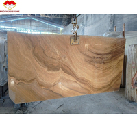 Table de salle à manger en marbre grain de bois persan, prix usine Yunfu, marbre beige naturel poli pour meuble-lavabo de salle de bain