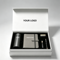 Coffret Cadeau d'Entreprise Personnalisé : Tasse Isotherme en Cuir de Luxe et Carnet à Feuillets Amovibles – Boîte Cadeau Promotionnelle pour Entreprises
