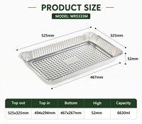 Barquette en aluminium robuste pour four, bac de cuisson à vapeur, profond, personnalisé, jetable, 21x13 pouces, format complet