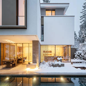 Desain Modern ayunan gaya terbuka jaring layar jendela terintegrasi baja tahan karat campuran untuk penggunaan luar ruangan/apartemen & vila - Product Image 3