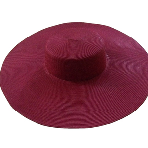 Groothandel 48Cm Brede Rand Vrouwen Zomer Strand Effen Stro Brede Rand Polypropyleen Hoeden - Product Image 2