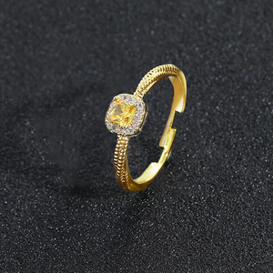 Sugar Cube <b>Ring</b> Opening Zircon Ladies <b>Ring</b> Hip Hop Personality Jewelry - Product Image 4
