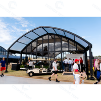 Tente d'événement ovale à structure en aluminium avec bâche en PVC, structure temporaire pour location de mariages et de fêtes