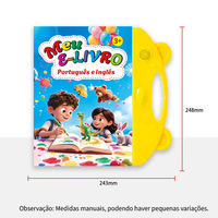 Livre audio éducatif en anglais portugais, jouets éducatifs, machine d'apprentissage de l'anglais pour enfants