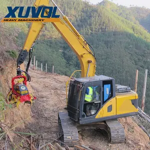 Xuvol WYJ-360F ormancılık makineleri otomatik ağaç hasat ile zincir testere gerginlik ekskavatör ekleri kütük yarıcı