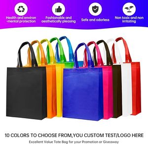 Sacs fourre-tout réutilisables personnalisés - Sacs de courses non tissés avec poignées pour événements commerciaux et magasins de détail (Beige) - Product Image 2