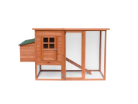 Poulailler en bois d'extérieur, design moderne, avec enclos extensible, nichoir, léger et pliable, pour 4 à 6 poulets, toutes saisons
