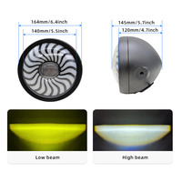 Nouveau design d'usine, phare auxiliaire avant de moto en fer IP67 15W 5,75 pouces RGB 1500LM, projecteur LED, en promotion
