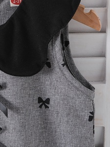Nuova <span class=keywords><strong>Tuta</strong></span> Estiva Primaverile per Bambine Stile Scolastico con Stampa a Fiocco, Abbigliamento per Ragazze 2-7 Anni - Product Image 4