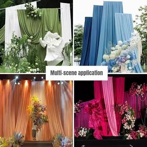 <span class=keywords><strong>ผ้า</strong></span><span class=keywords><strong>ม่าน</strong></span>ไหมนมยืดหยุ่นสองด้านสำหรับงานแต่งงาน งานเฉลิมฉลอง ฉากหลังเวที ตกแต่งเพดาน - Product Image 3