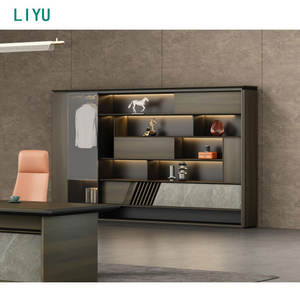 Juego de escritorio y silla de oficina de lujo de estilo moderno Liyu Boss Manager Executive <span class=keywords><strong>Office</strong></span> <span class=keywords><strong>Furniture</strong></span> - Product Image 4