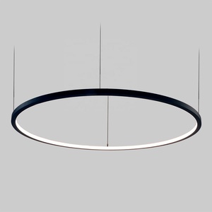 Plafonnier LED circulaire à profil linéaire 24V DALI DMX512 noir thermolaqué pour bureau, modèle <span class=keywords><strong>2026</strong></span>, de Zhongshan - Product Image 3