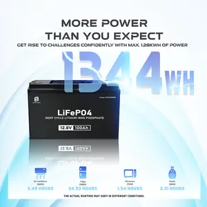 Lifepo4 Battery 12v 24v 48v 100ah 150ah 200ah 300ah 400ah Solar Lifepo4 Lithium Energy Box Storage Battery Pack System