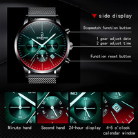 Jam Tangan Pria Binbond B0135 0135 Hot Sale Fashion Tali Baja Mesin Quartz Tanggal Otomatis Tahan Air Relogio Masculino