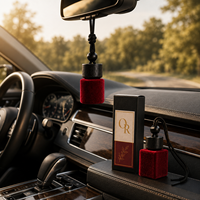 Bouteille vide suspendue pour diffuseur de parfum de voiture, flacon en verre floqué pour huiles essentielles et arômes