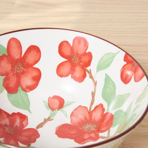 Estilo moderno Cerâmica Flower <span class=keywords><strong>Bowl</strong></span> Gift Set Grande Pequeno Talheres Clássico Pintado Ramen Mergulhando para Cozinha Sala de Jantar Partes - Product Image 6